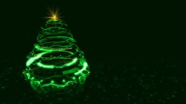 Yüksek teknoloji yeşil Noel ağacı zemin.