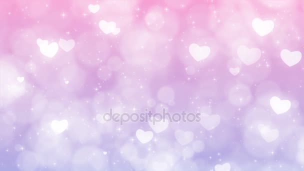 Mothers Day Background with Particles, Sparkles and Hearts. — Stock Video