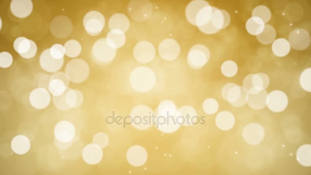 Abstrait fond de bokeh d'or. — Video