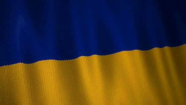 Pletené vlajka Ukrajiny. — Stock video