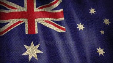 Avustralya bayrağı çuval bezi.
