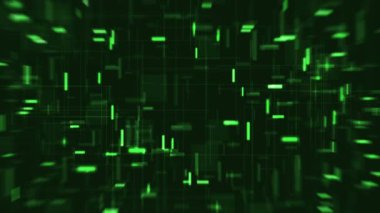 Yeşil soyut fütüristik yüksek teknoloji animasyon.