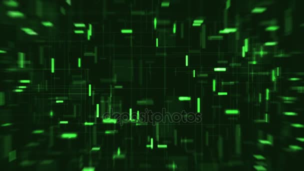 Animação futurista abstrata verde Hi-Tech . — Vídeo de Stock