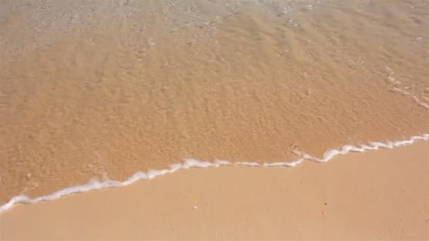 Sea Surf na praia de areia . — Vídeo de Stock