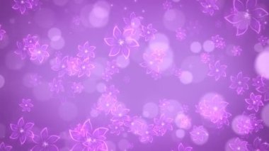 Mor soyut çiçekler arka plan. Bilgisayar sorunsuz döngü oluşturulan.