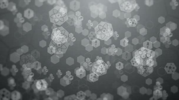Grå abstrakt Hexagon mönster. — Stockvideo