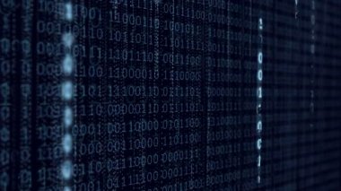 Mavi İkili Bilgisayar Kodu Arkaplanı.