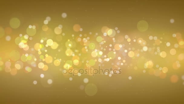 Goldpartikel Bokeh Hintergrund. — Stockvideo