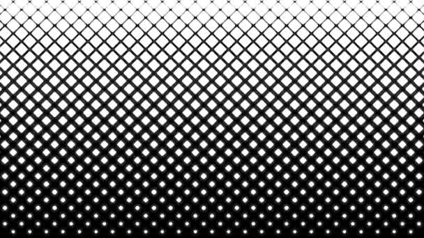 Weiße Quadrate Muster auf schwarzem Hintergrund. — Stockvideo