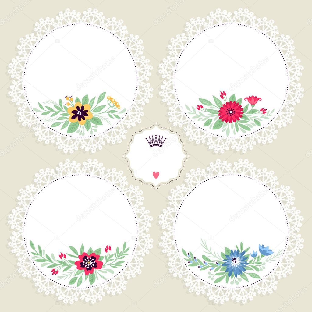 花フレームの背景、ベクトル イラスト — ストックベクター © xenia_ok