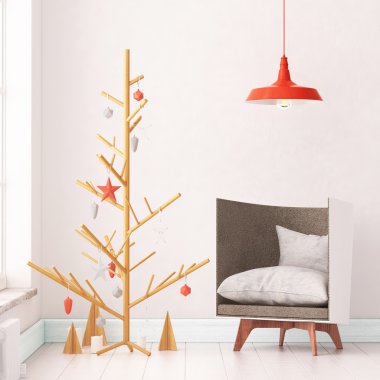 Oda iç yaratıcı Noel ağacı ile