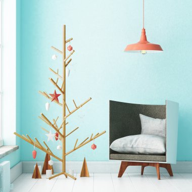 Oda iç yaratıcı Noel ağacı ile