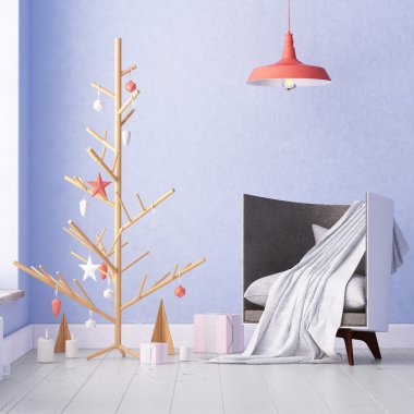 Oda iç yaratıcı Noel ağacı ile