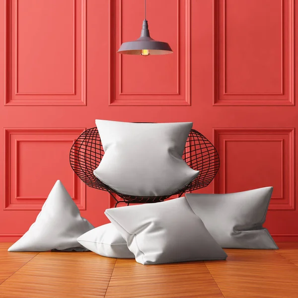 Mockup pillows in the interior. — Stock Photo, Image