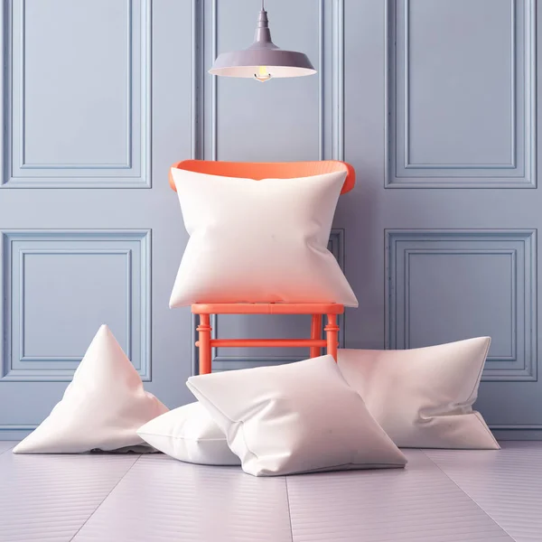 Mockup pillows in the interior — Stock Photo, Image