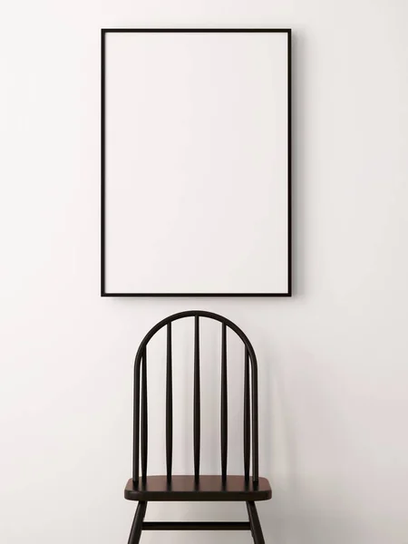 Plakat im Innenraum mit Stuhl. — Stockfoto