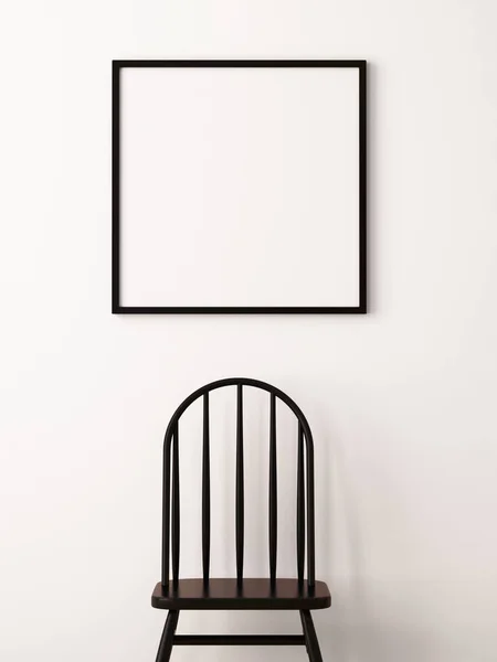 Poster bir sandalye ile iç. 