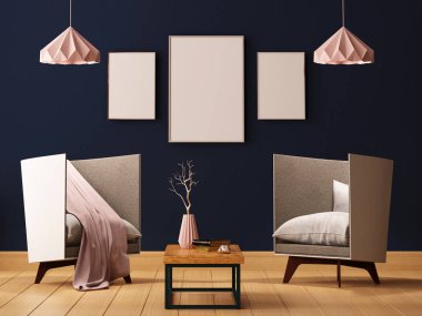 çatı katı tarzında bir koltuk ile iç.