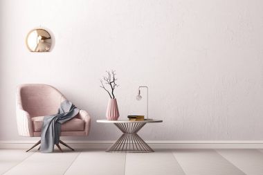 koltuk ve lamba ile modern oda iç