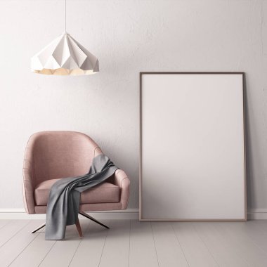 koltuk ve lamba ile modern oda iç