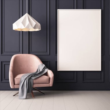 koltuk ve lamba ile modern oda iç