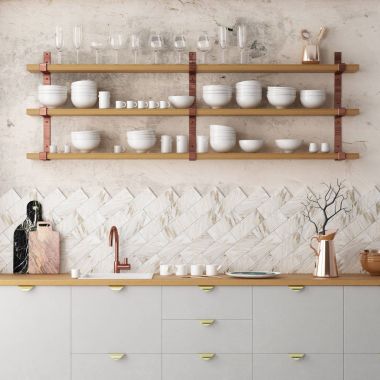  pastel renklerde iç mutfak