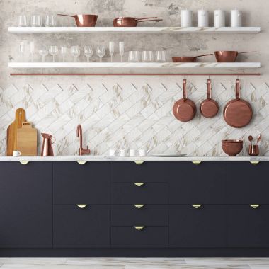  pastel renklerde iç mutfak