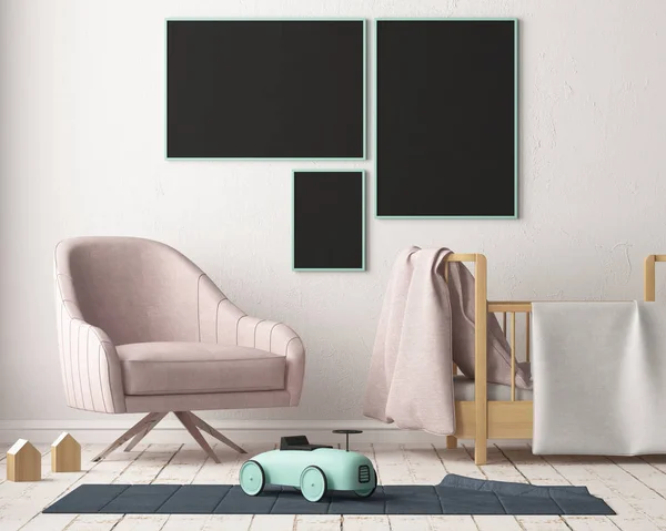 Kamer in Scandinavische stijl — Stockfoto