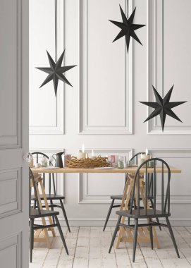 yemek odası ve modern bir iç