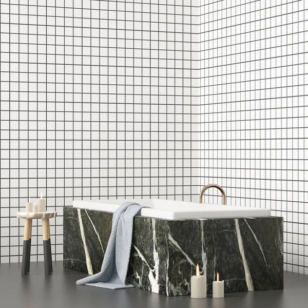 用现代风格模拟浴室3D — 图库照片