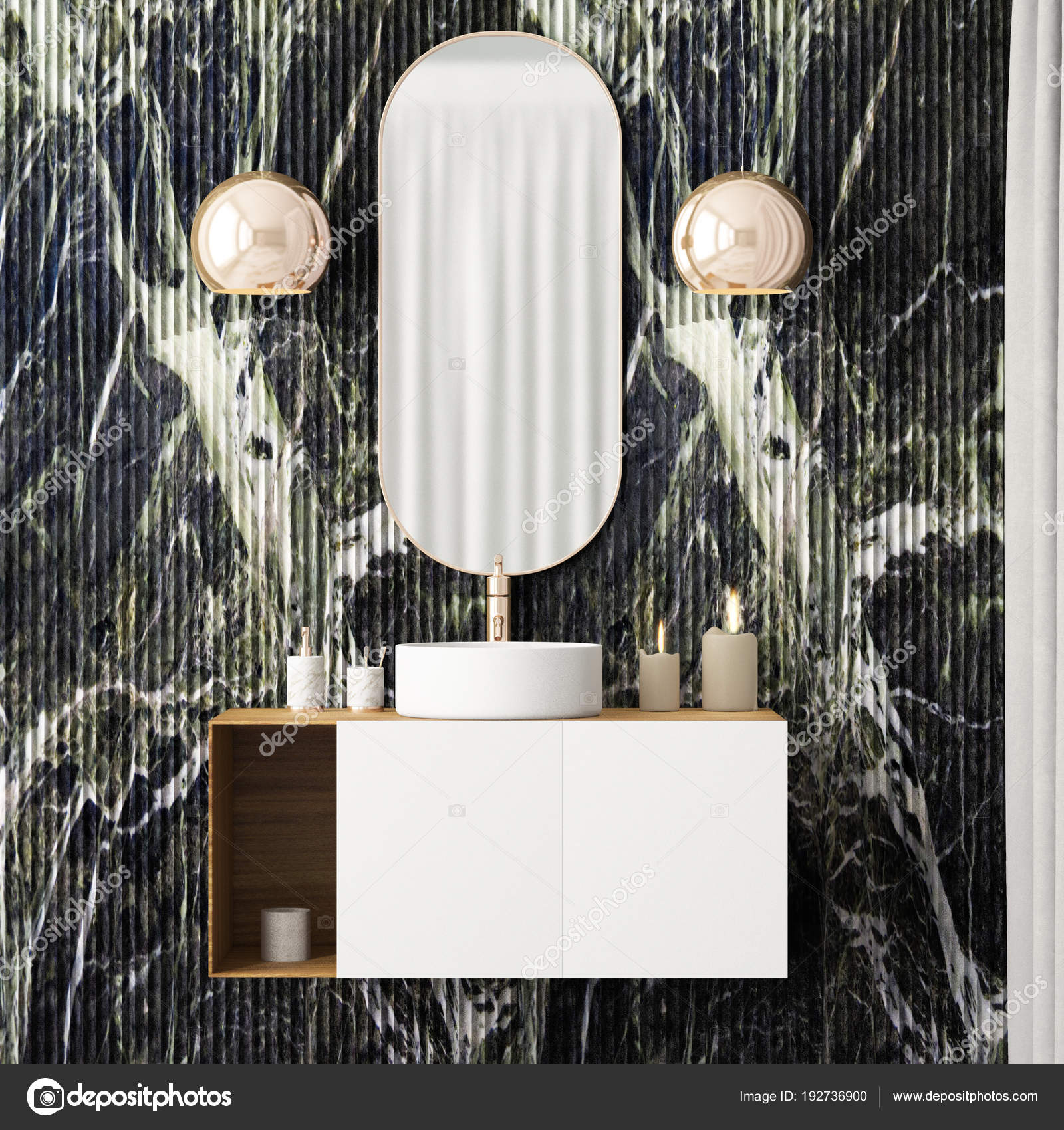 Bathroom Interior Mirror Art Deco Style Stock Photo By ©Fill239 192736900