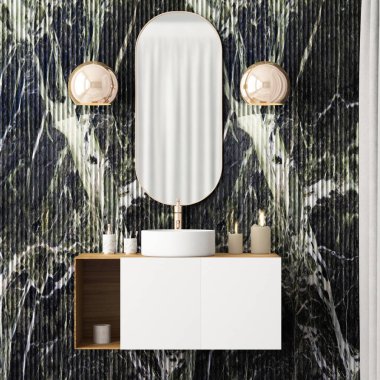 Banyo iç ayna art deco tarzında ile