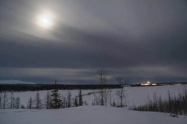 Night Clouds Moon — Stock Photo, Image