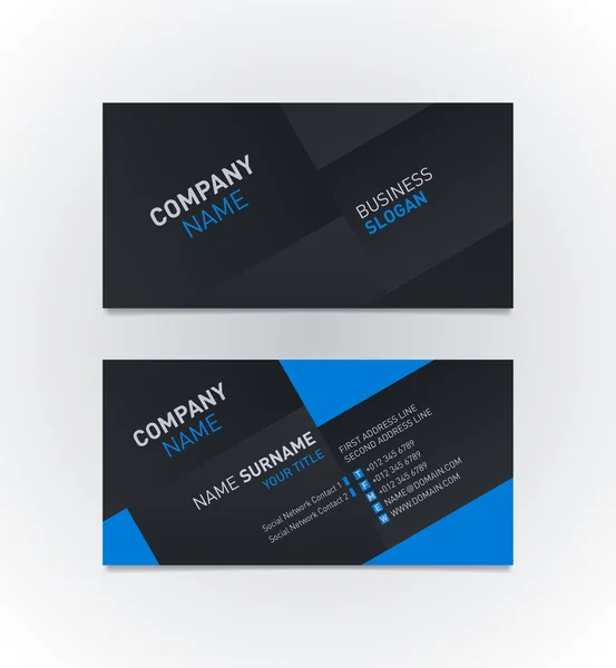 Elegant modern business card template. Vector illustration. — Stock Vector