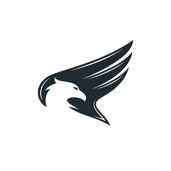 Ikona orła z rozpostartym skrzydłem — Wektor stockowy