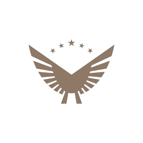 Relored wings icon with star shapes — стоковый вектор