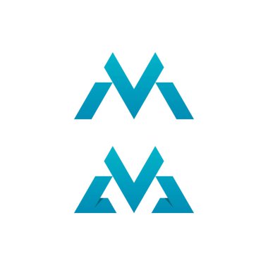 M harfi kesme logo şablonları