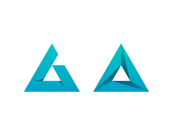 Ícones Delta letras Um design de logotipo —  Vetores de Stock