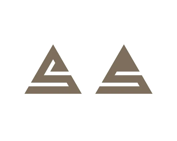 Delta ícones letras S logotipo modelo —  Vetores de Stock