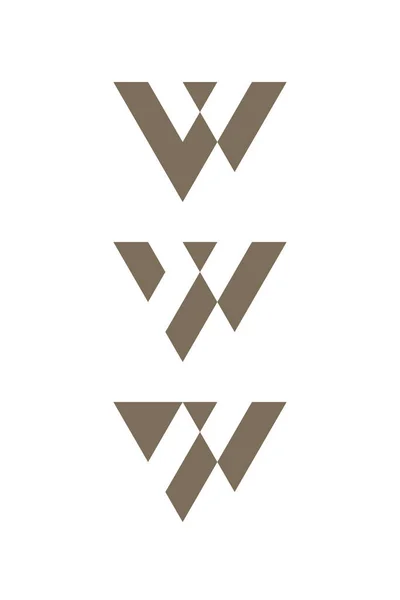 W harfleri kayan logo şablonları