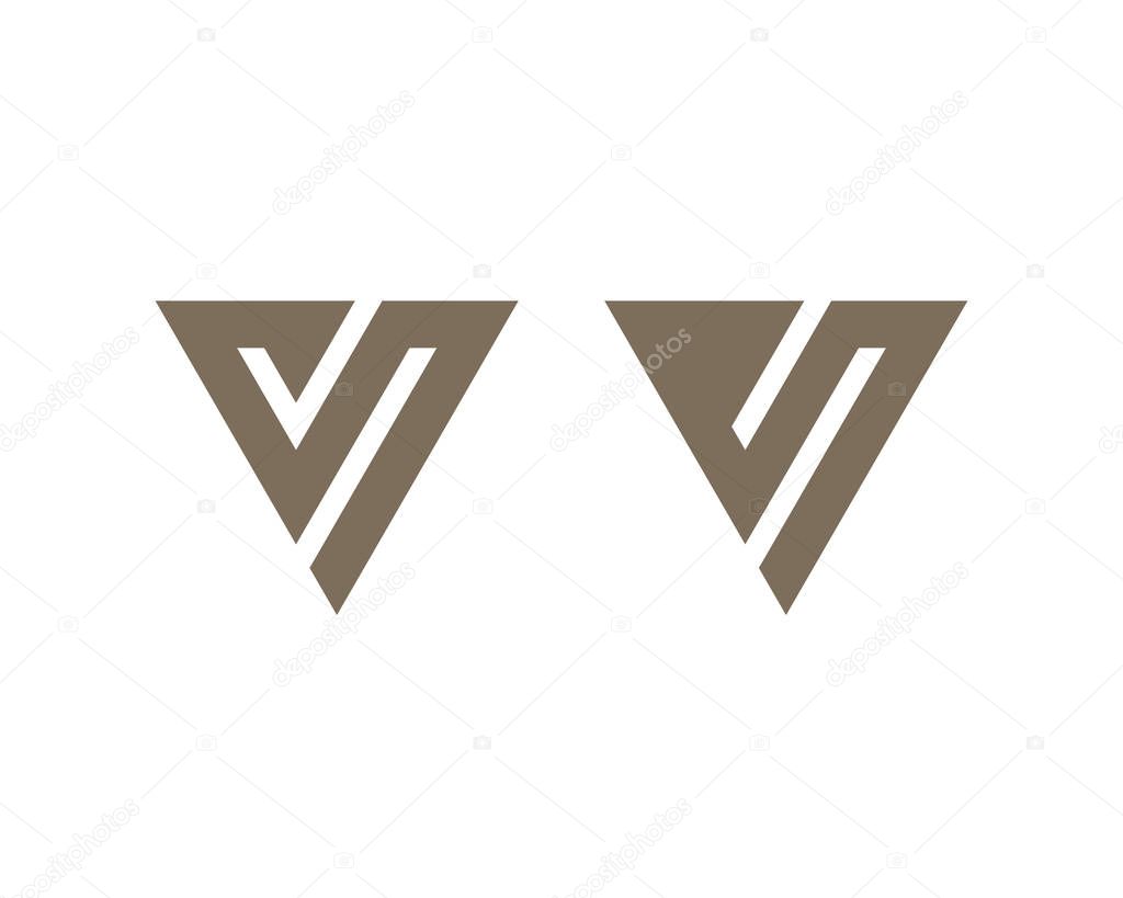 Delta icons letters V logo templates