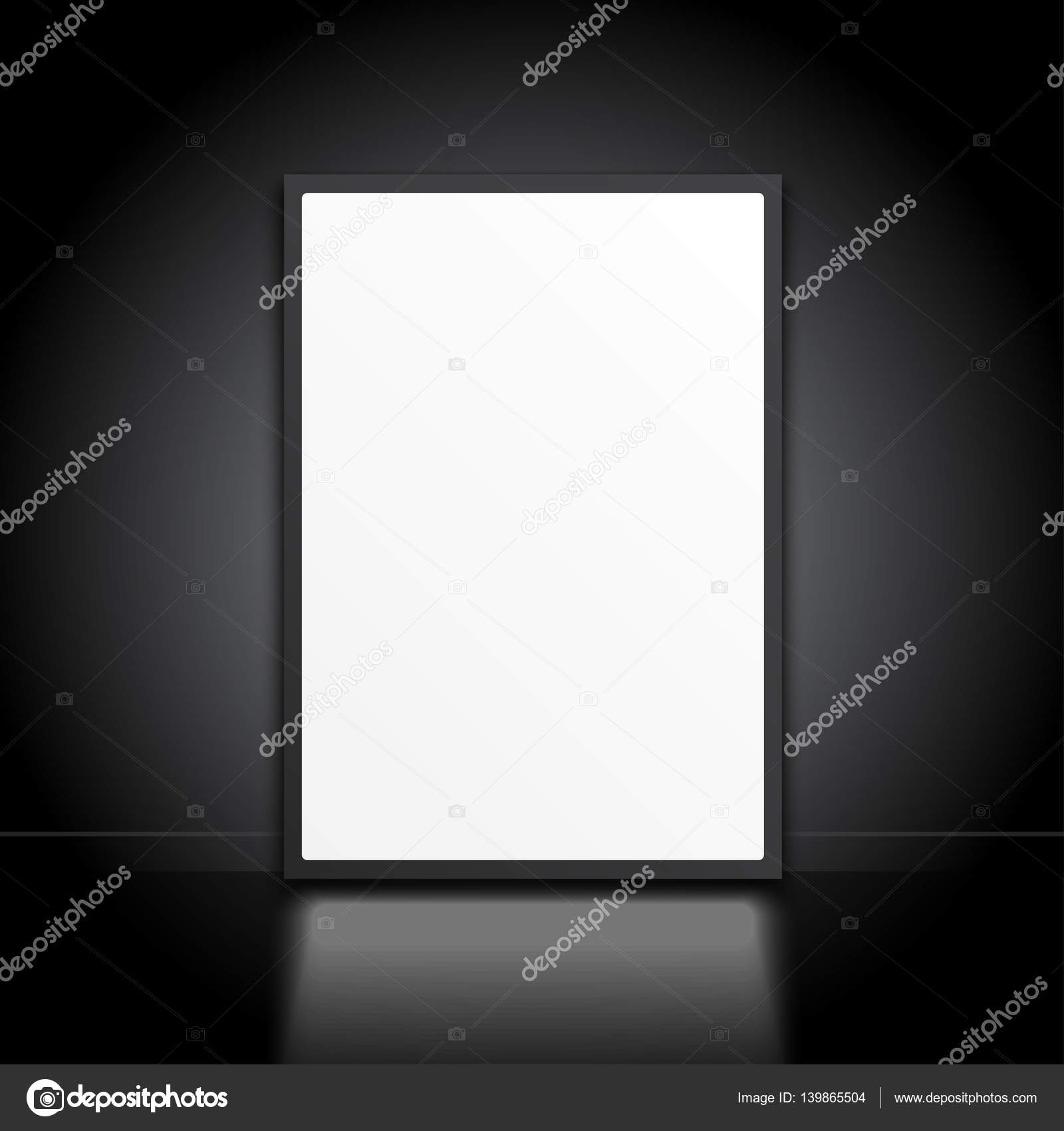 Download White Lightbox Mockup Stock Vector Royalty Free Vector Image By C Customdesigner 139865504