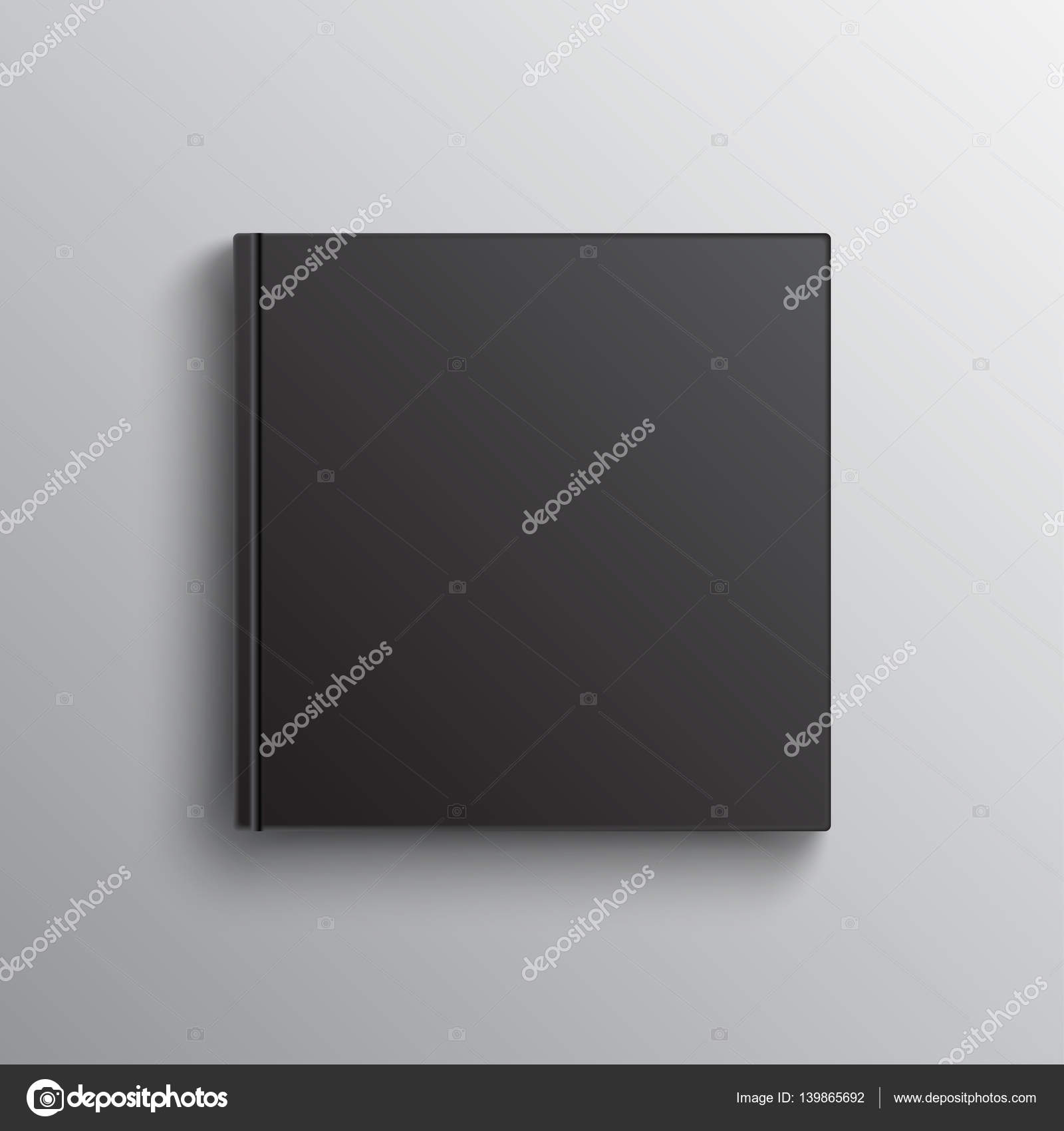 Download Mockup De Livro Preto Quadrado Em Branco Vetores De Stock C Customdesigner 139865692 PSD Mockup Templates