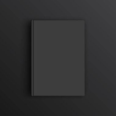 Mockup kara kitap, kitapçık veya defter. Tasarım ve marka için