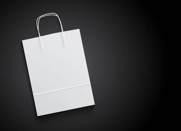 Mockup bolsa de papel blanco — Archivo Imágenes Vectoriales