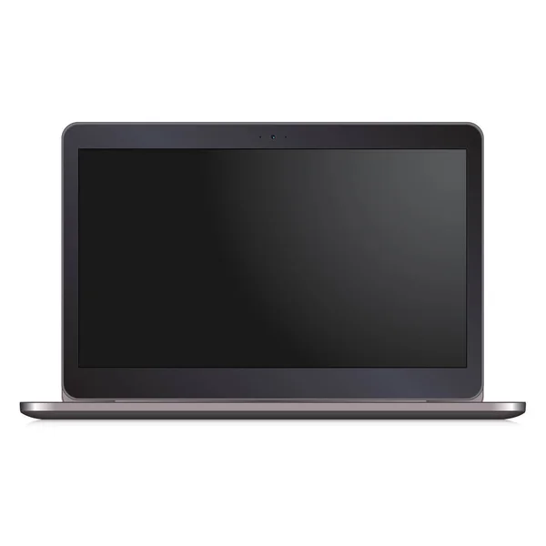 Computadora portátil moderna con pantalla en blanco, Ultrabook Mockup — Vector de stock