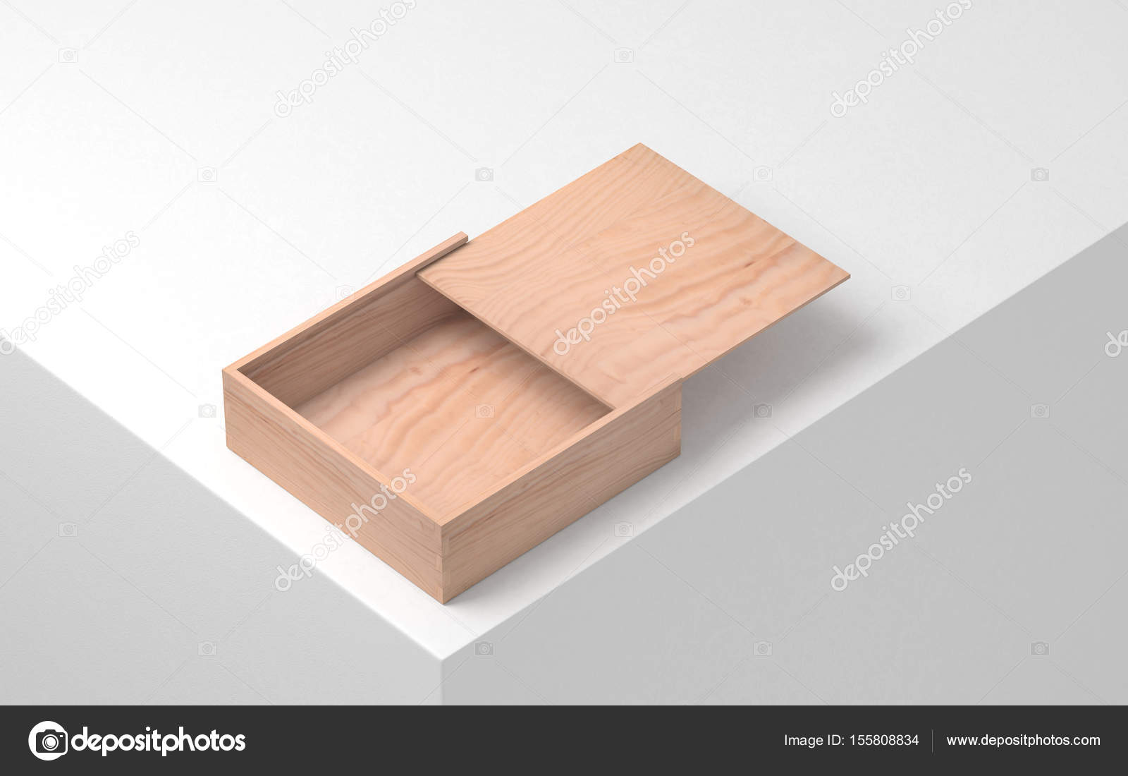 Download Opened Square Wooden Box Mockup Casket Packaging 3d Rendering Royalty Free Photo Stock Image By C Customdesigner 155808834