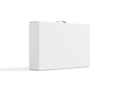 Kullanıcı Model ile beyaz karton kutu, üç boyutlu görüntüleme
