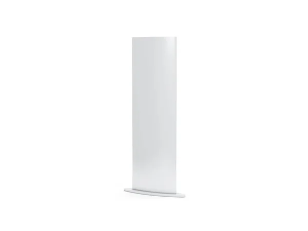 Totem afiş ışığı reklam standı Mockup beyaz, 3D görüntüleme