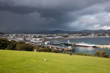 Fırtınalı gökyüzü Douglas Isle of Man